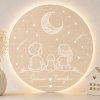 Detská lampa na stenu s menami - Súrodenci pod hviezdnou oblohou