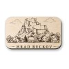 Drevená magnetka Hrad Beckov - slovenský historický suvenír
