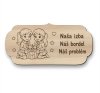 Drevená tabuľka na dvere - Naša izba náš bordel náš problém - sestry