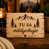 Drevená tabuľka - Tu sa oddychuje
