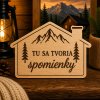 Drevená tabuľka Tu sa tvoria spomienky - dekorácia na stenu