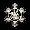 Vianočná ozdoba - Vločka so zvončekmi 9 cm
