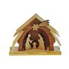 Drevený betlehem s figúrkami
