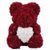 Medvedík z ruží -  tmavo červený 40 cm