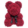 Medvedík z ruží -  tmavo červený 40 cm