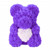 Medvedík z ruží -  fialový so srdcom 40 cm