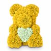Medvedík z ruží -  žltý 40 cm