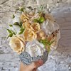 Mydlová kytica v keramickom kvetináči - Krémová
