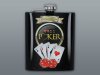 Ploskačka nerezová POKER 210 ml