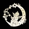 Vianočná ozdoba - Anjelik na mesiaci s knihou 9 cm