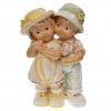 Záhradná dekorácia - chlapec s dievčatkom 33 cm