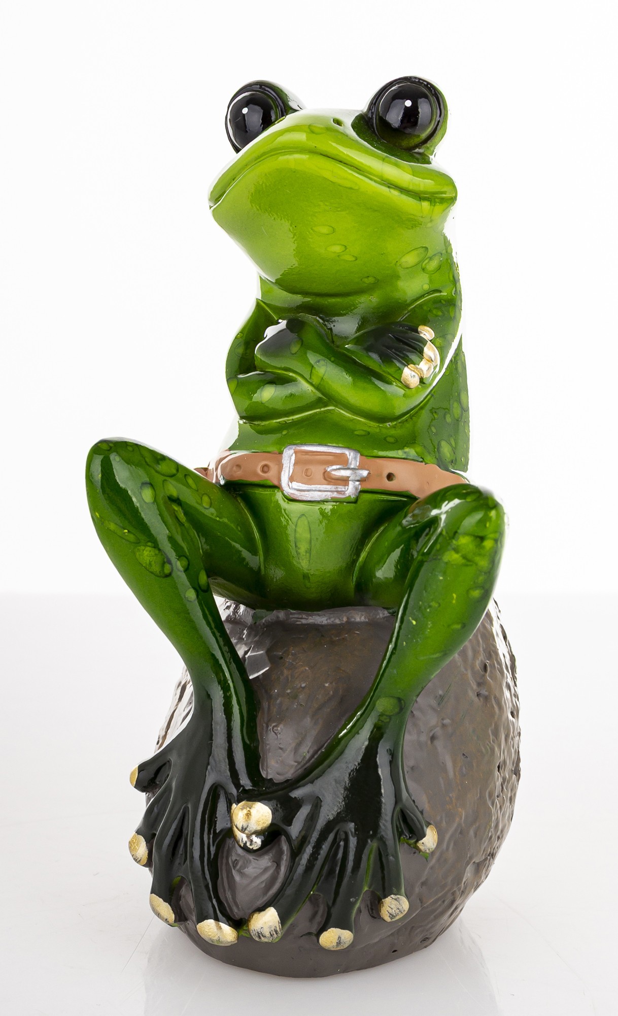 Keramická žabka na kameni