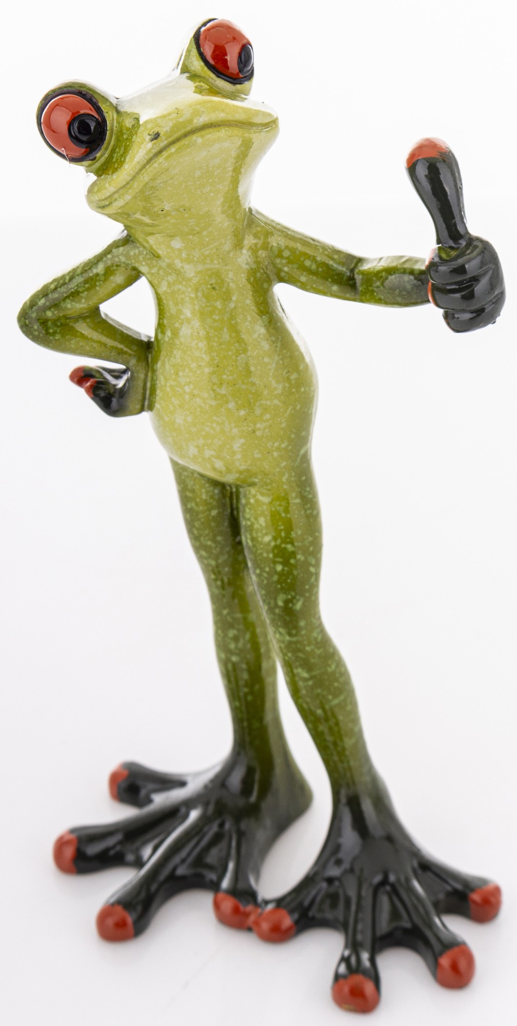 Keramická žabka s palcom hore